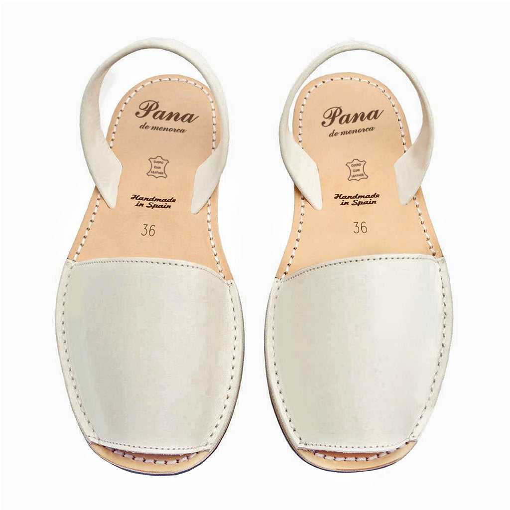 Ivory white Leather