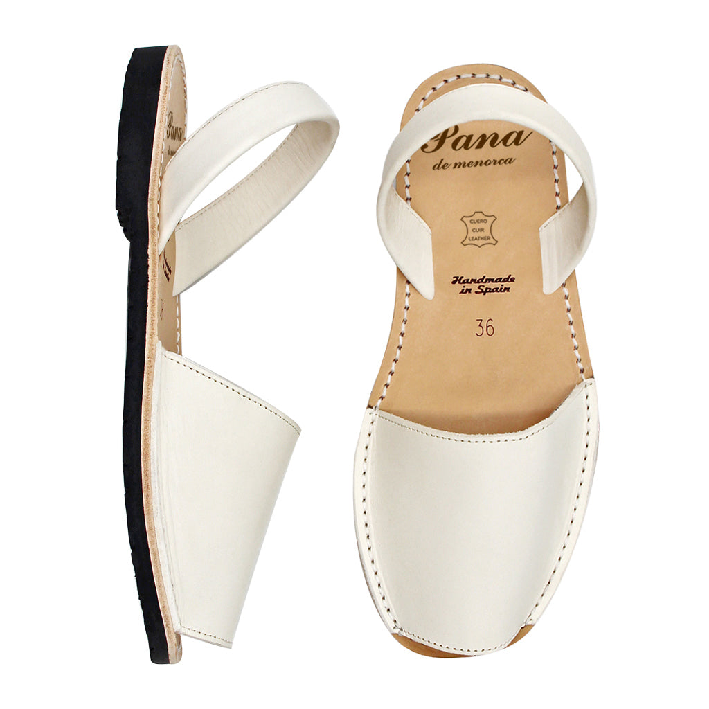 Ivory white Leather
